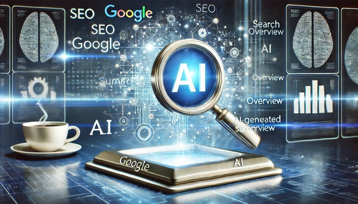 Bild zeigt Elemente mit Lupe zur AI Overview in Google Suche